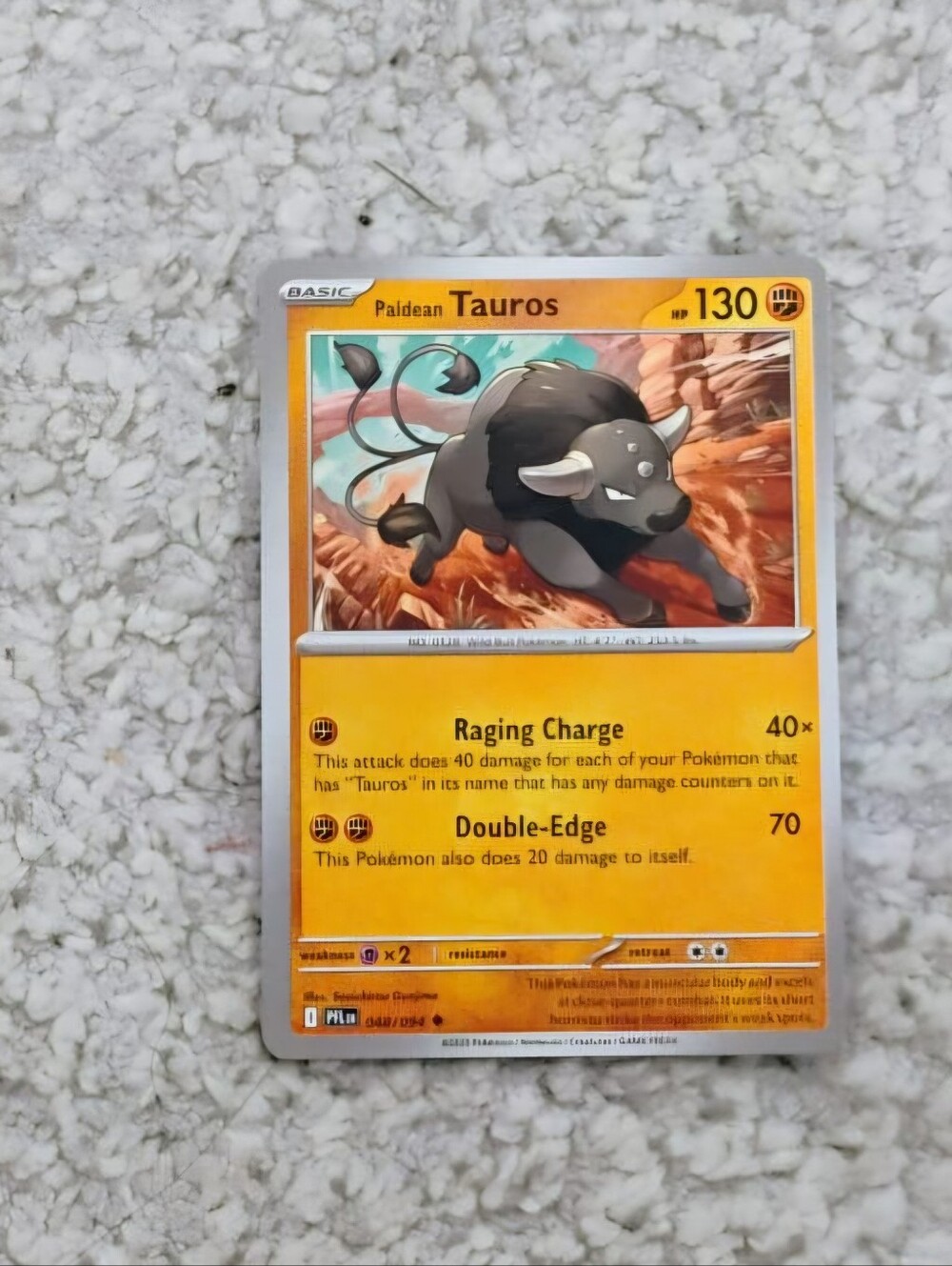 POKEMON TCG Card Paldean Tauros Phantasmal Flames 048/094 PZ